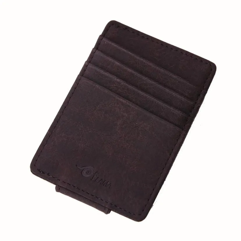 2016 Fashion Men Purs Card Holder Cash Receipt Leather Wallets Men Organizer Bifold Wallete carteras mujer