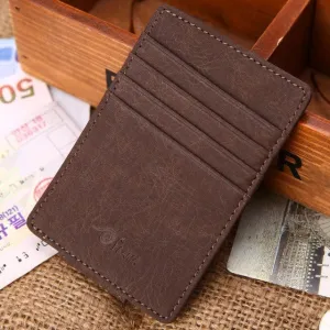 2016 Fashion Men Purs Card Holder Cash Receipt Leather Wallets Men Organizer Bifold Wallete carteras mujer