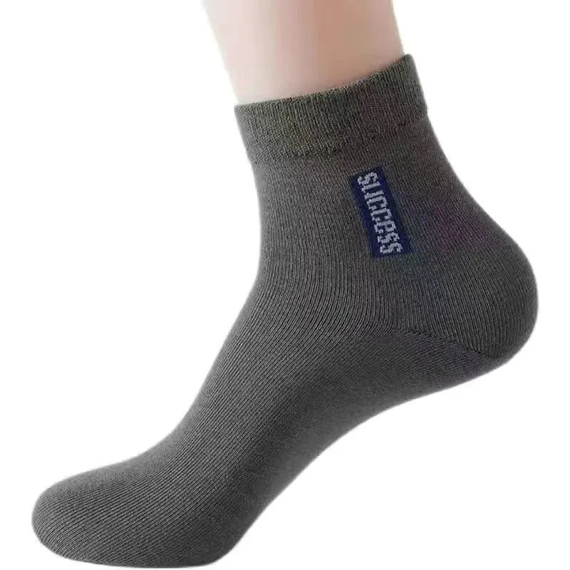 6 Pairs Men's Anti-odor Sweat-absorbing Mid Sports Socks