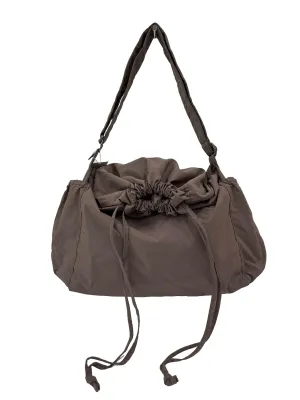 Almond Brown Drawstring Shoulder Bag