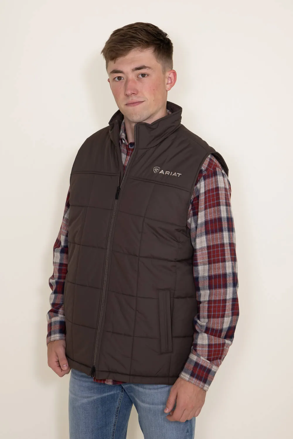 Ariat Crius Insulated Vest for Men in Brown | 10041518-BARK