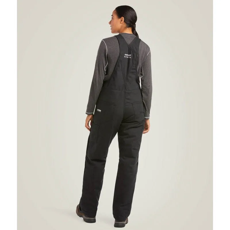 Ariat Women's Rebar DuraCanvas Stretch 110G Insulated Bib Black - 10036669