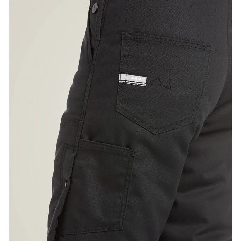 Ariat Women's Rebar DuraCanvas Stretch 110G Insulated Bib Black - 10036669