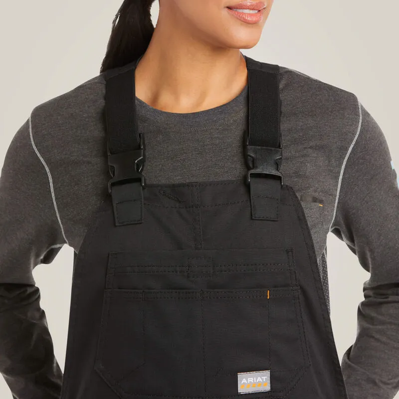 Ariat Women's Rebar DuraCanvas Stretch 110G Insulated Bib Black - 10036669
