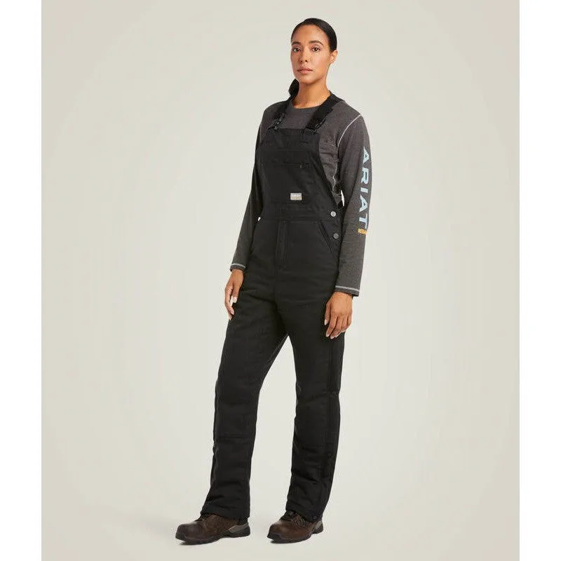 Ariat Women's Rebar DuraCanvas Stretch 110G Insulated Bib Black - 10036669