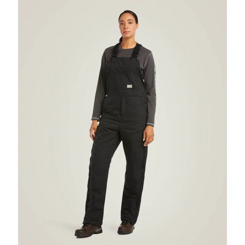 Ariat Women's Rebar DuraCanvas Stretch 110G Insulated Bib Black - 10036669