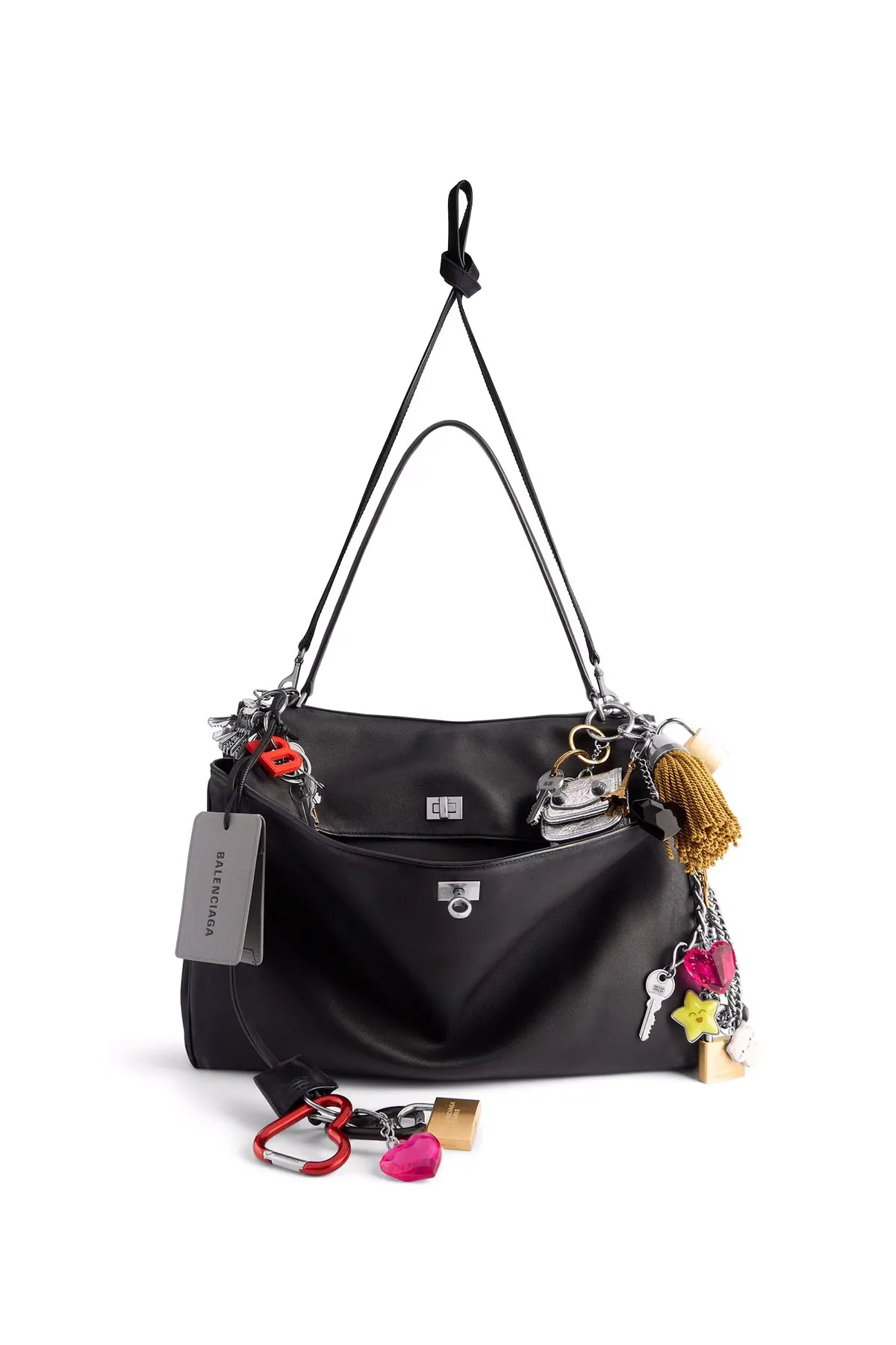 BALENCIAGA | RODEO LARGE HANDBAG USED EFFECT WITH CHARMS