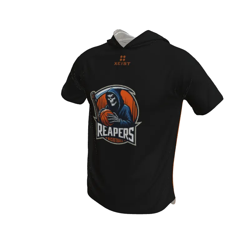 Basketball Stripe Short Sleeve Hooded Shooting Shirt. (x 10)