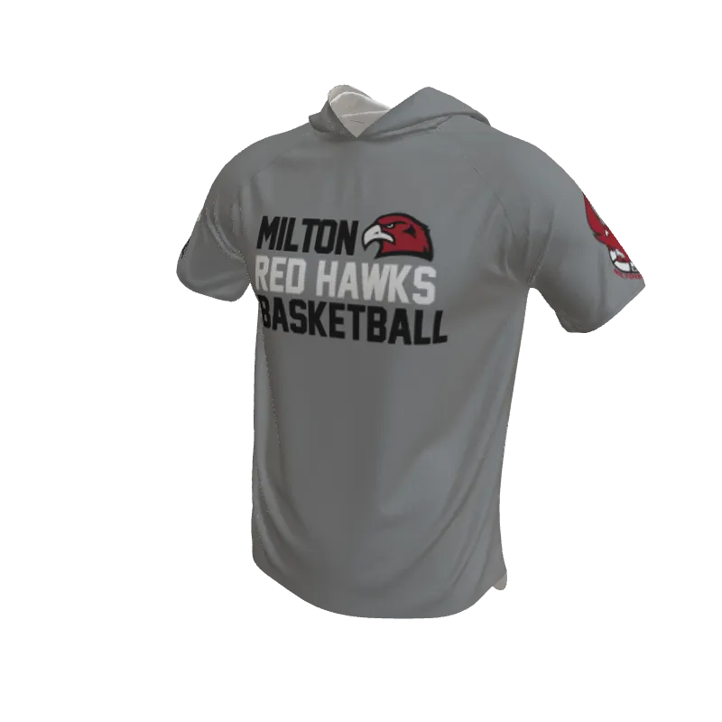 Basketball Stripe Short Sleeve Hooded Shooting Shirt. (x 8)