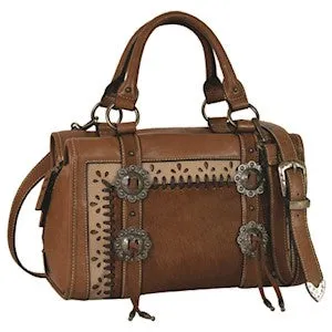BG2110716 Justin Satchel with Hair on and Concho
