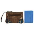 BG2123733 Justin Coin Keys Card Purse - Turq Embroidered