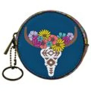 BG2168793--CowSkull Coin Purse - Catchfly - Round