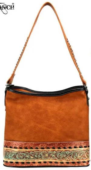 BGTR93G-8241 TAN Purse - Trinity Ranch Tooled Leather Tan