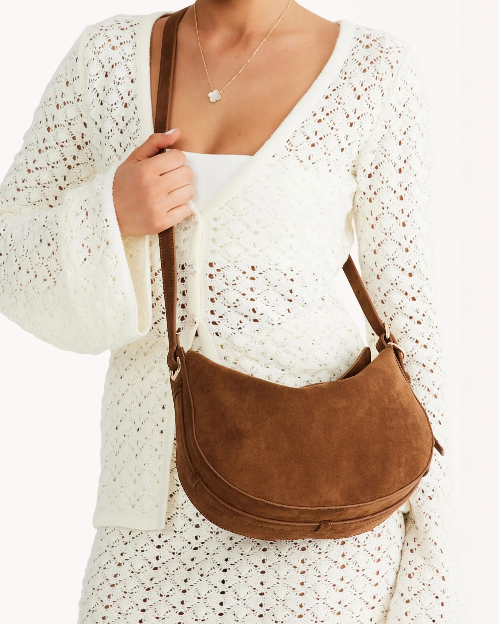 BILLINI Faux Suede Collins Crossbody Bag