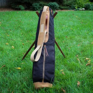 Black Cordura/Brown/Nubuck Leather Trim Sunday Golf Bag