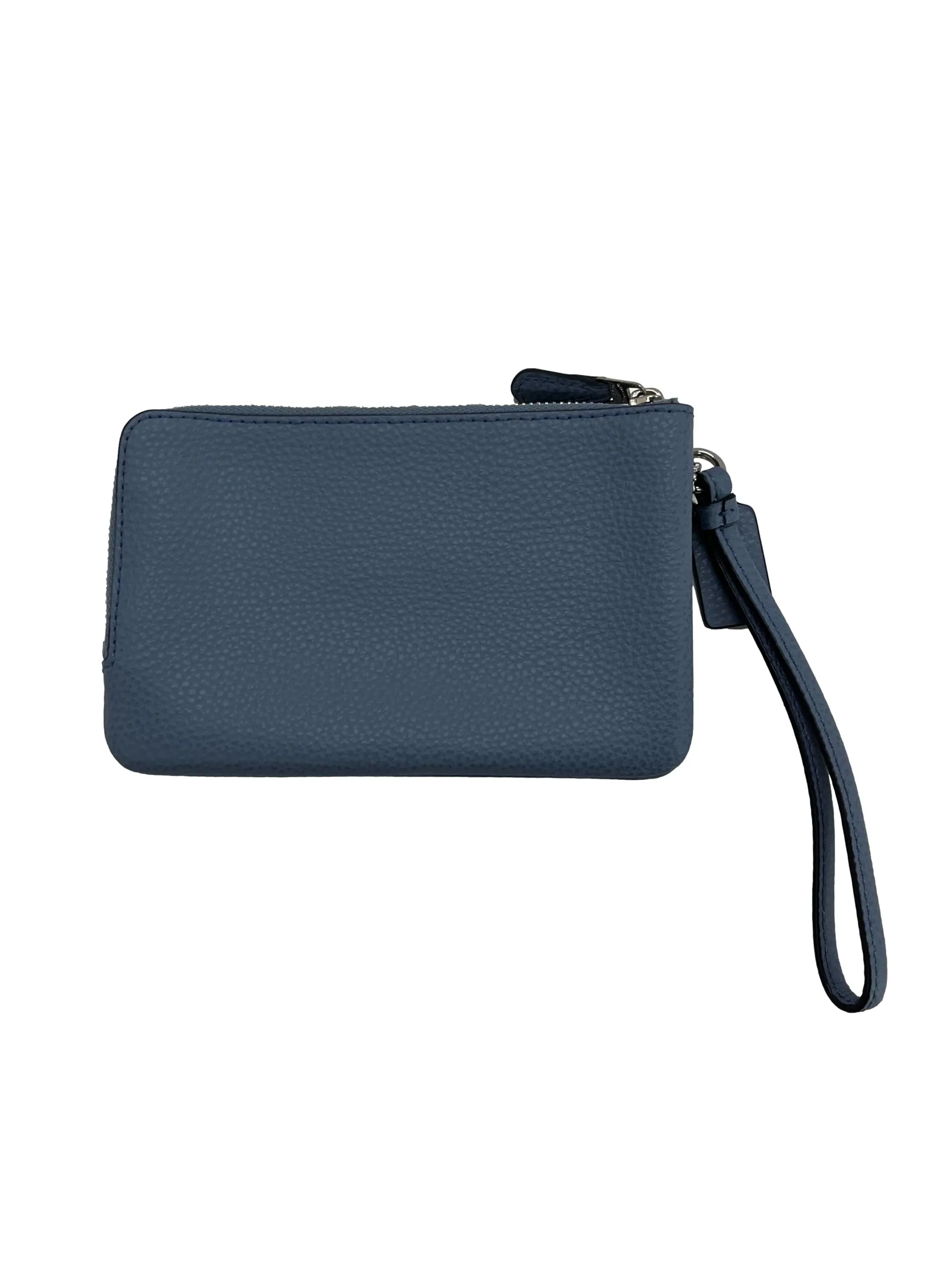 Blue Corner Zip Wristlet