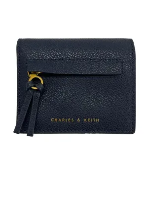 Blue Snap Button Card Holder
