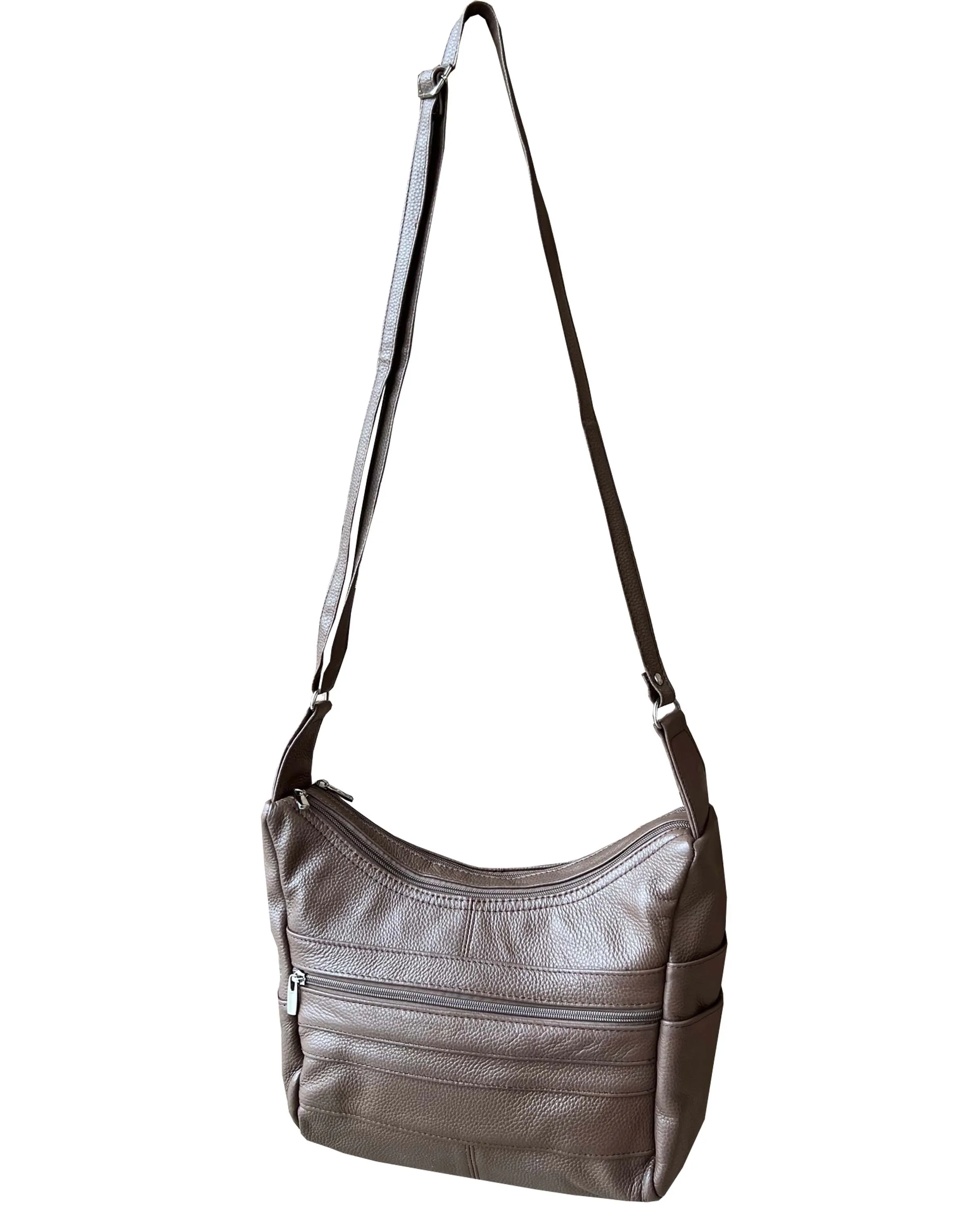 Brown Cowhide leather crossbody