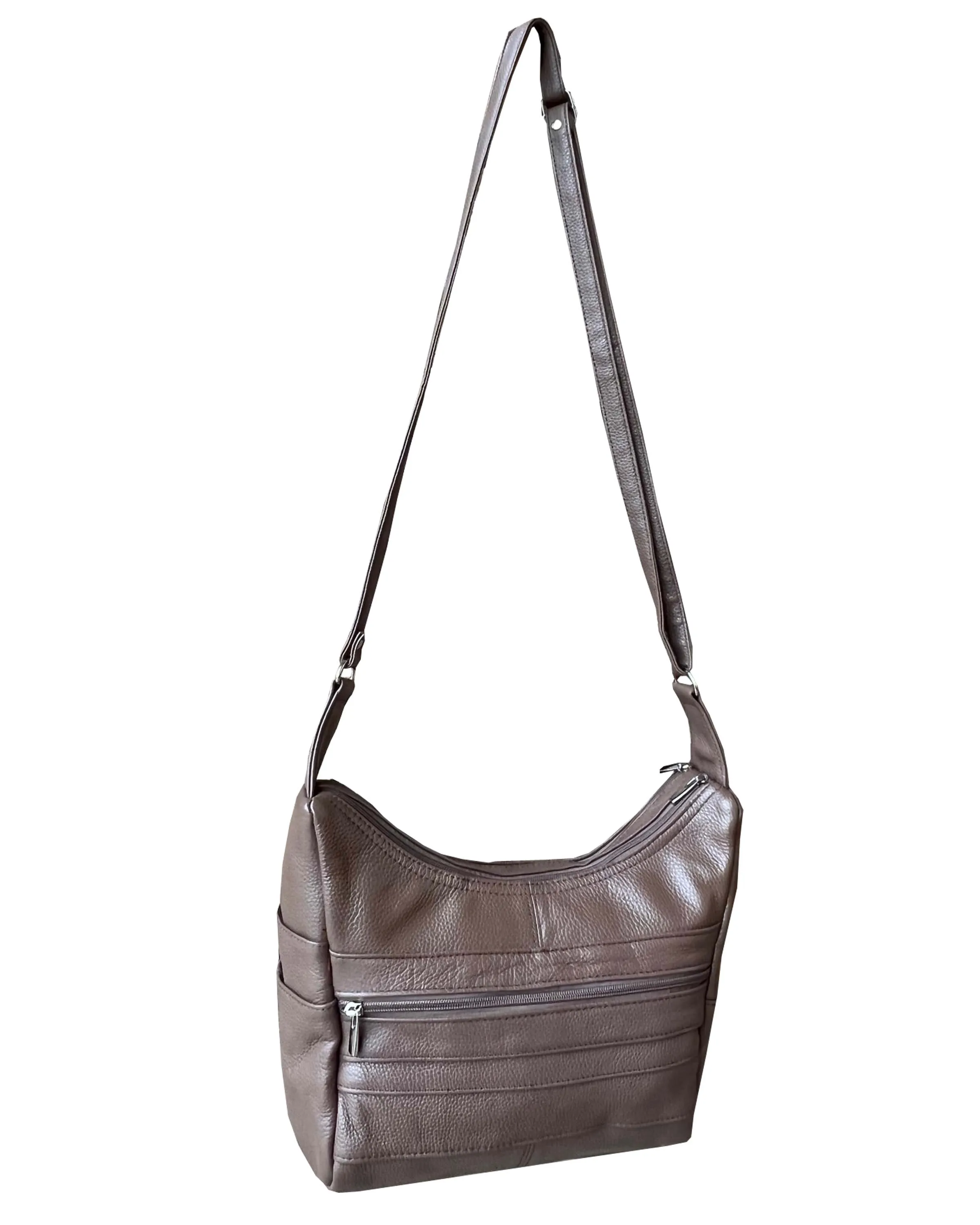 Brown Cowhide leather crossbody