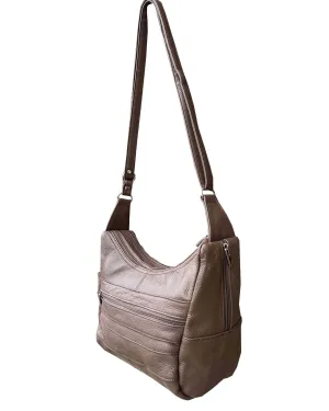 Brown Cowhide leather crossbody