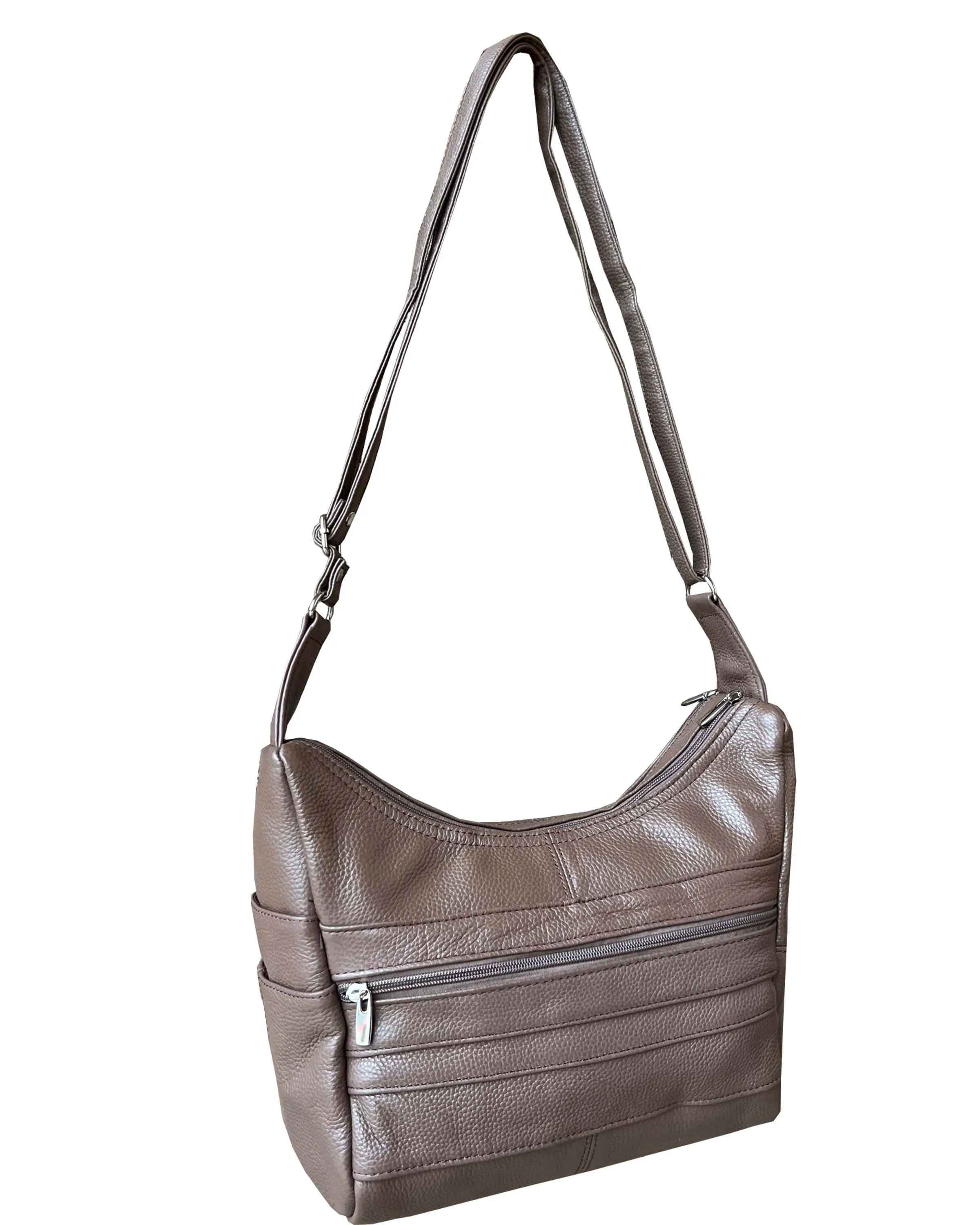 Brown Cowhide leather crossbody