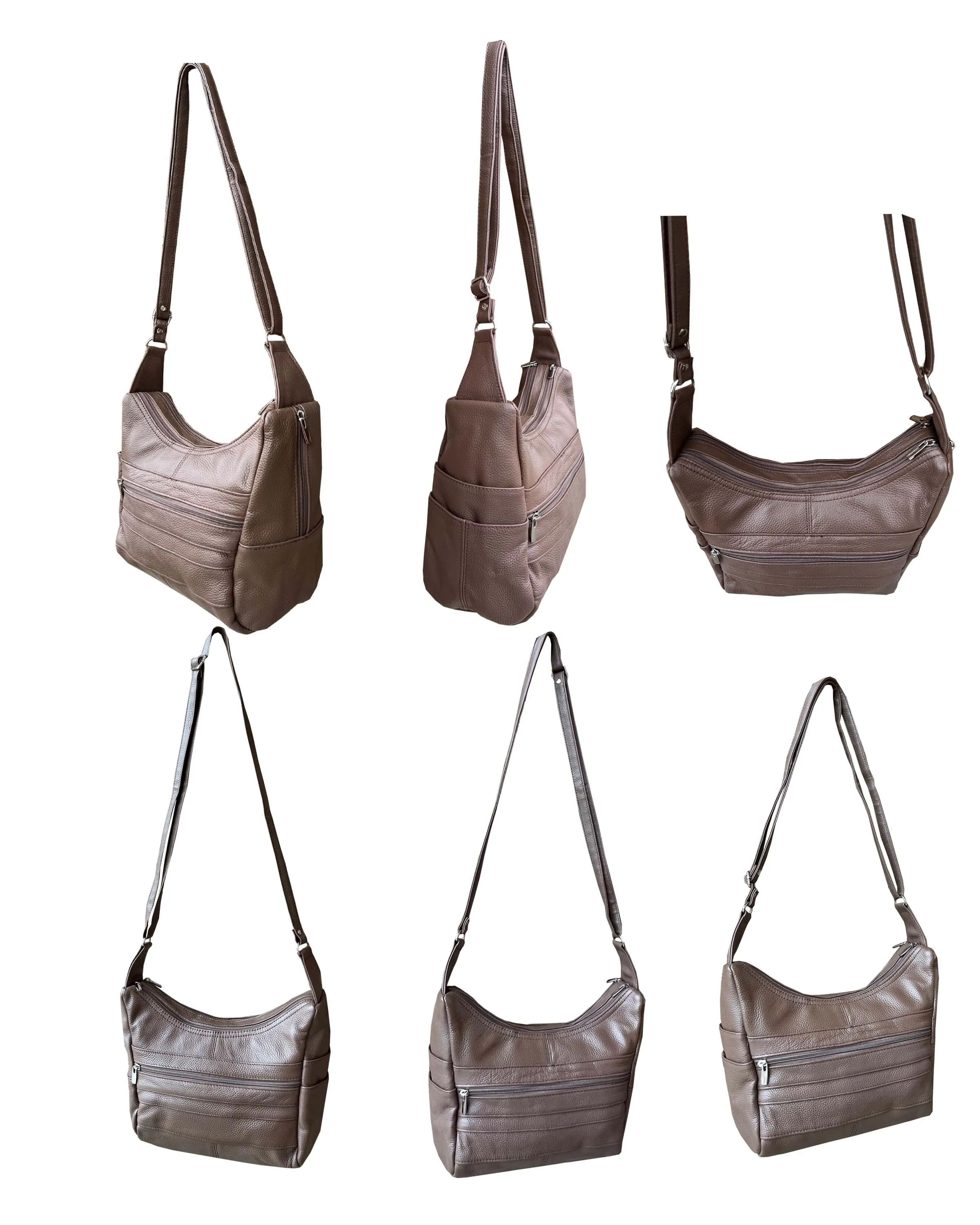 Brown Cowhide leather crossbody