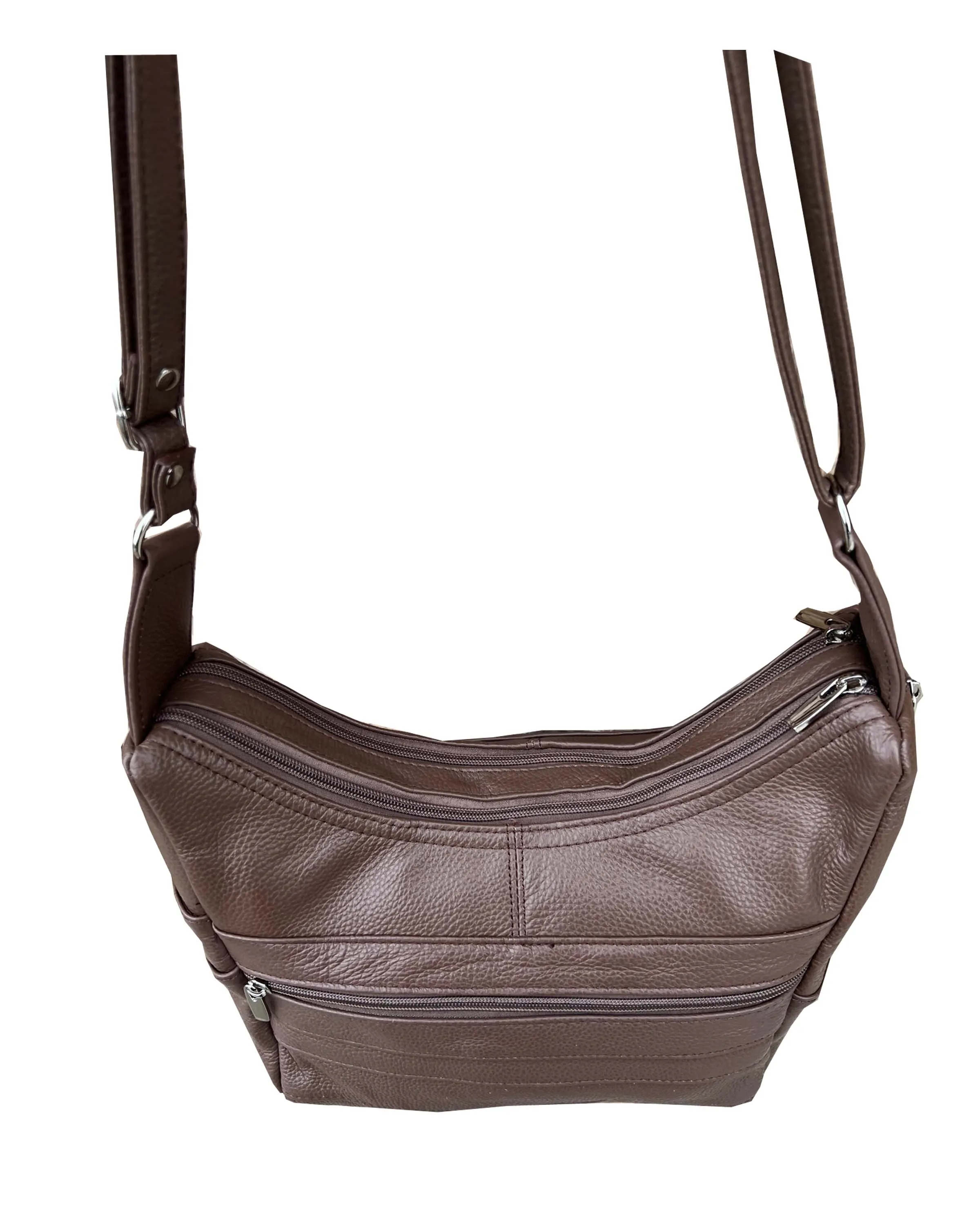 Brown Cowhide leather crossbody