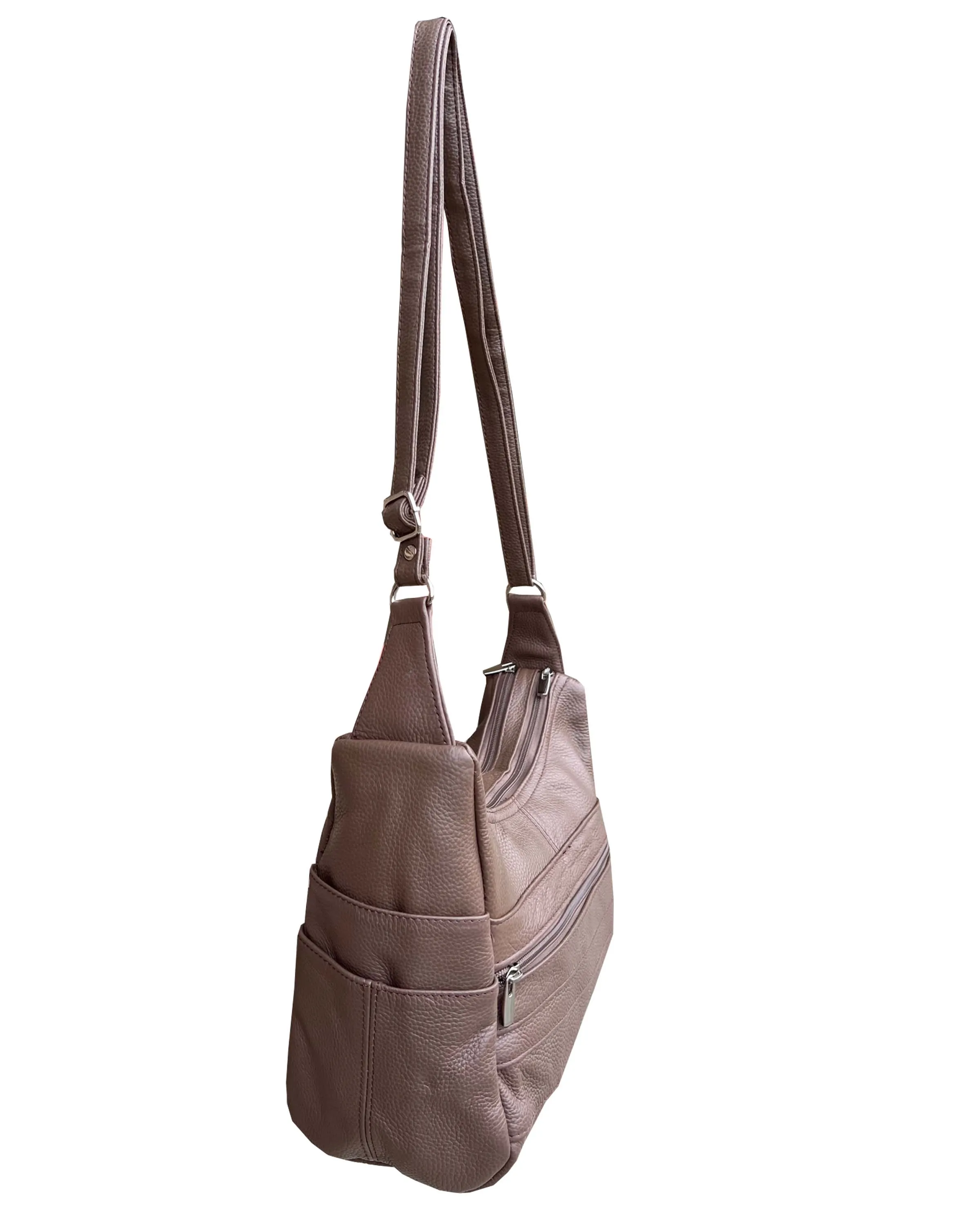 Brown Cowhide leather crossbody