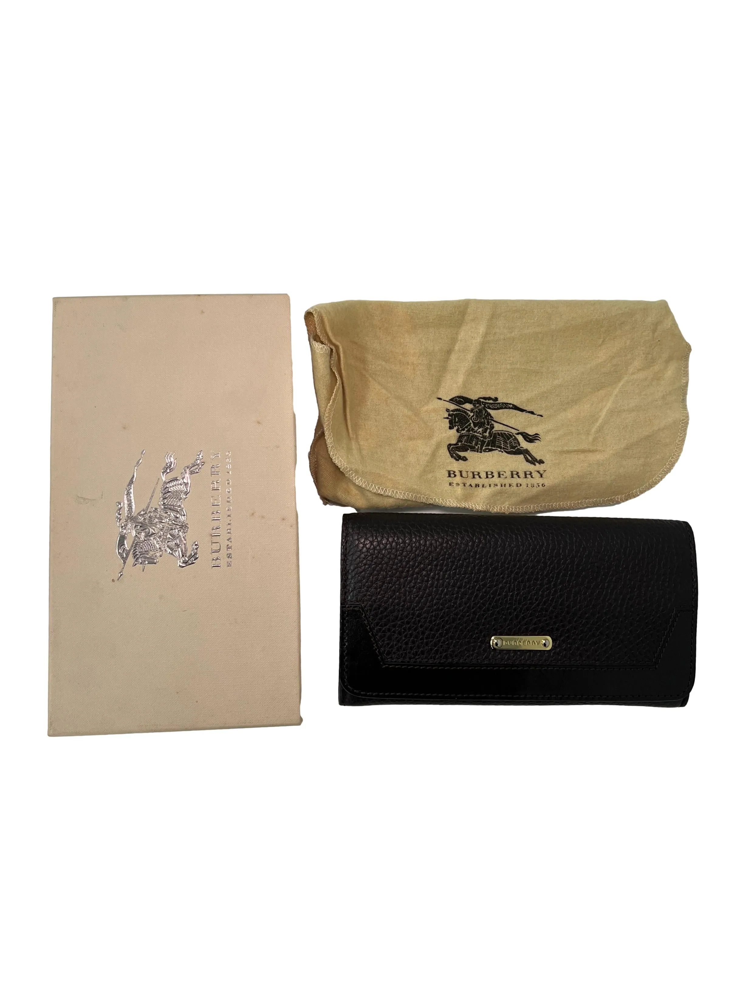 Brown Pu Leather Long Wallet