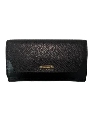 Brown Pu Leather Long Wallet