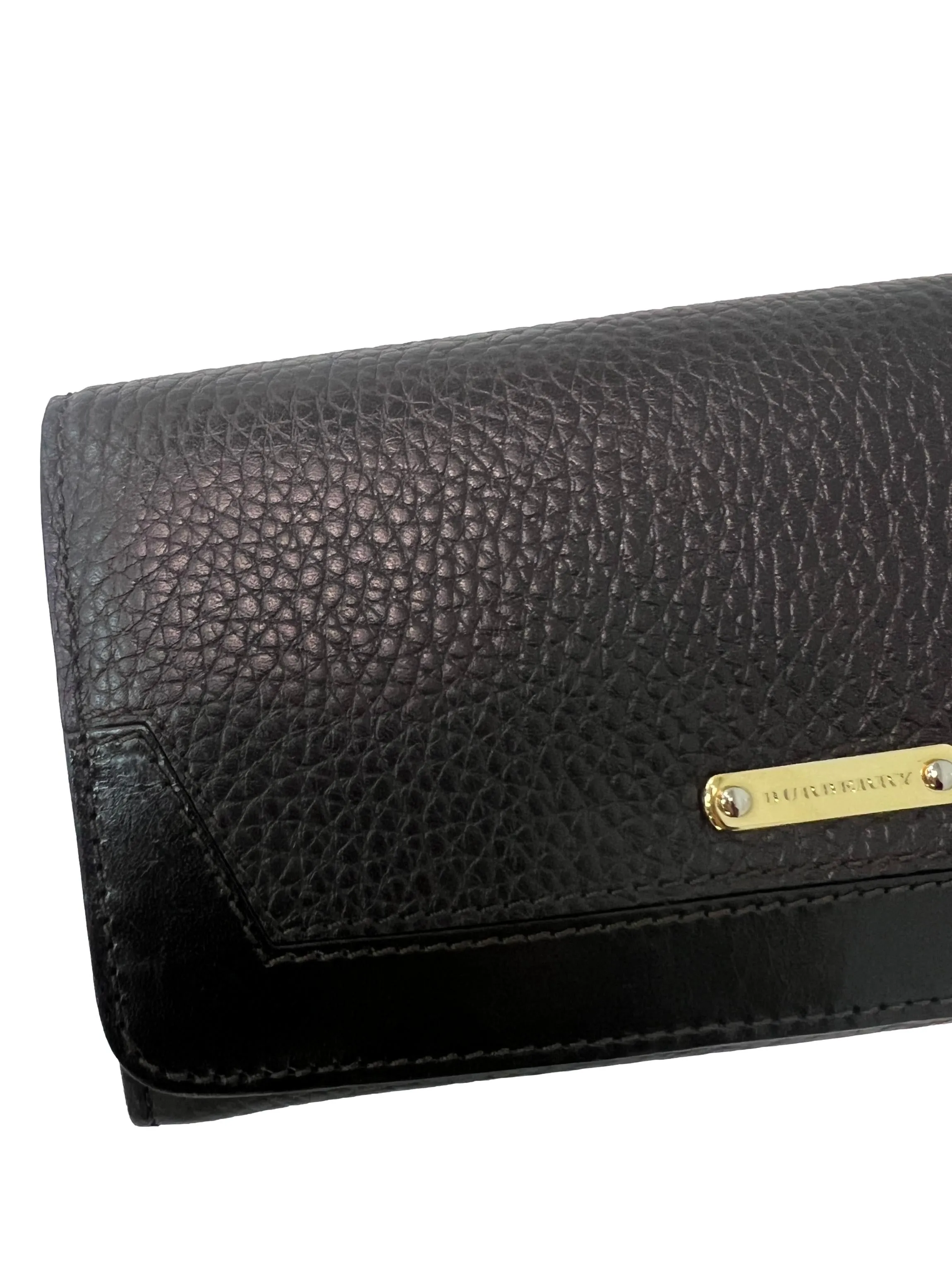 Brown Pu Leather Long Wallet