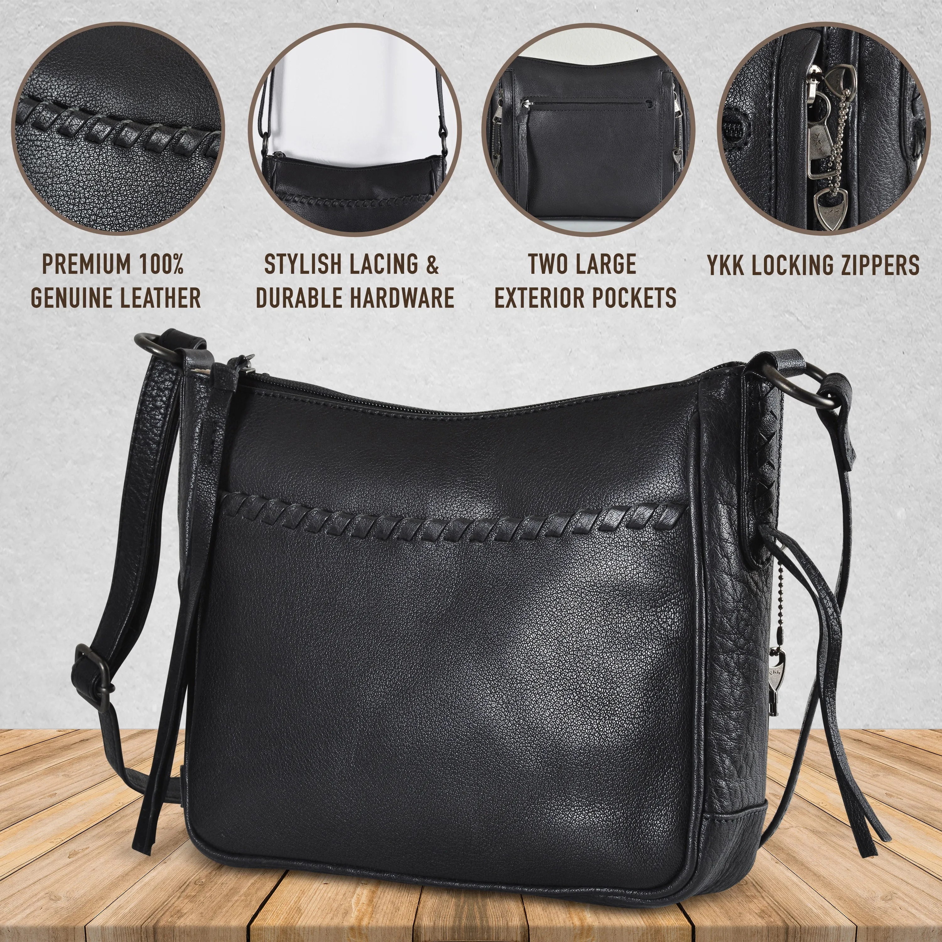 Callie | Concealed Carry Leather Crossbody or Shoulder Bag