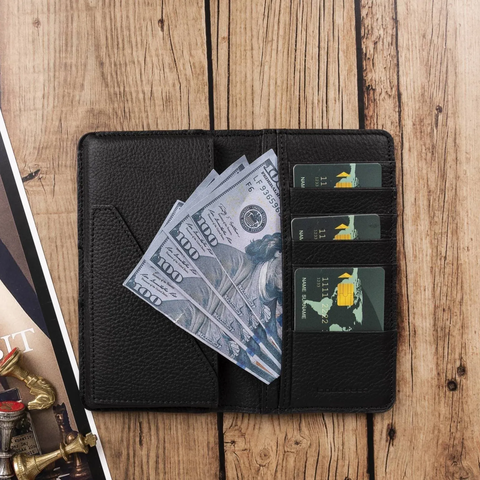 Calvina Customizable Genuine Leather Wallet for Unisex