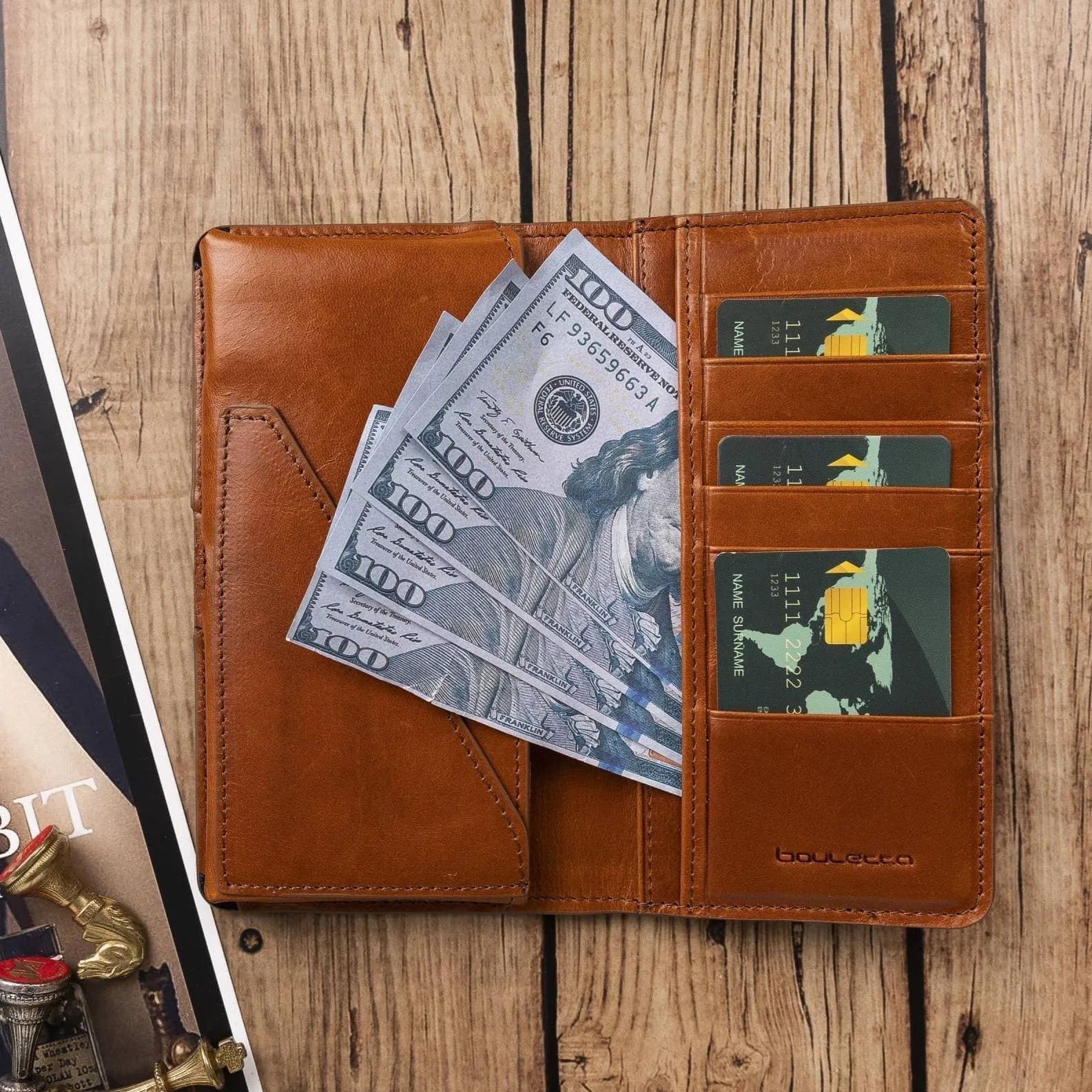 Calvina Customizable Genuine Leather Wallet for Unisex