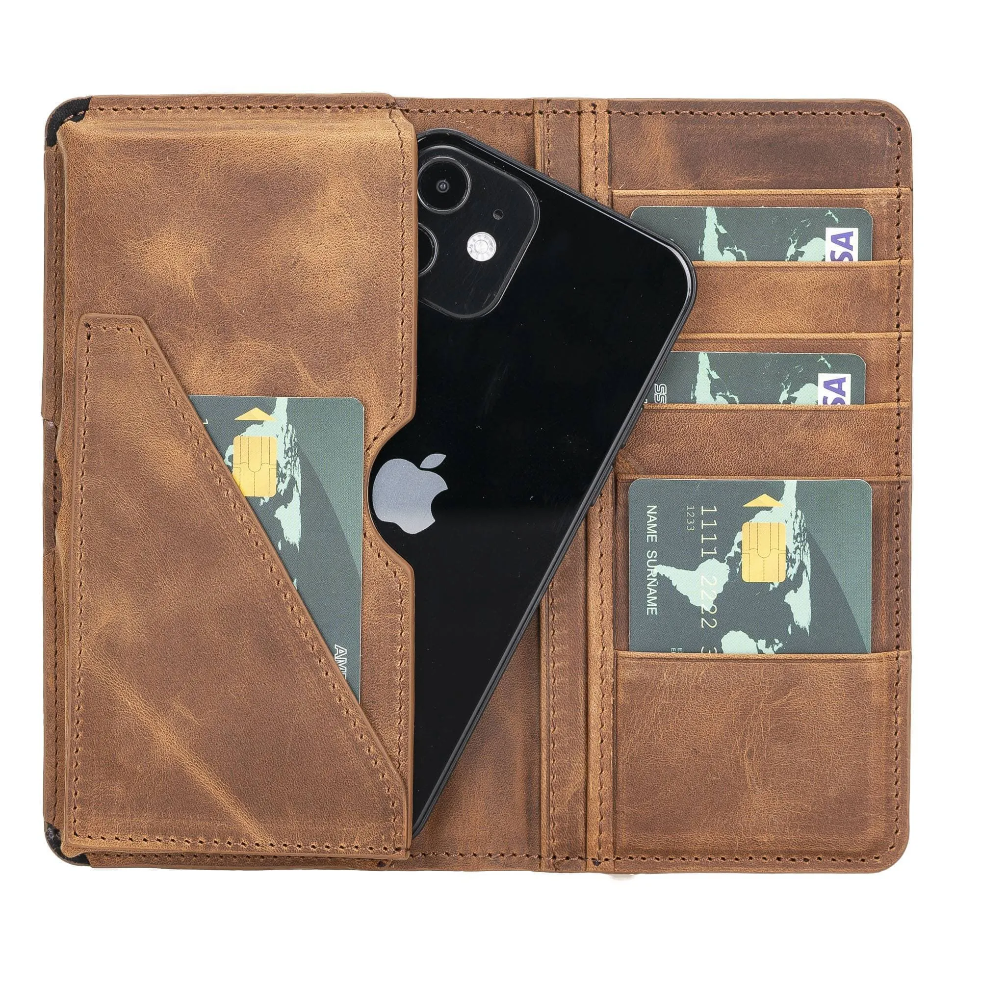 Calvina Customizable Genuine Leather Wallet for Unisex