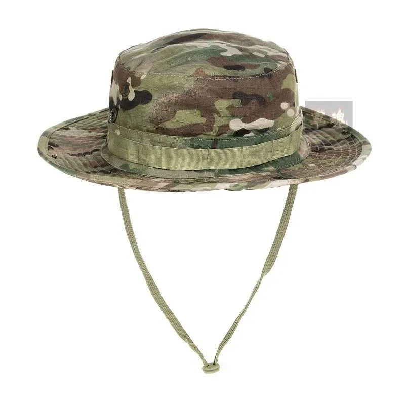 Camouflage Tactical Hat Military Bunny Bucket Hat  Cap Camo Men's Outdoor Sports Sun Bucket Hat Fishing Hiking Hunting Hat