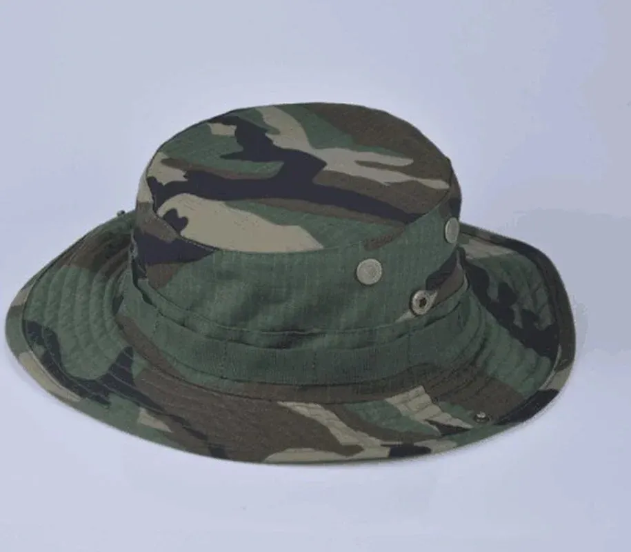Camouflage Tactical Hat Military Bunny Bucket Hat  Cap Camo Men's Outdoor Sports Sun Bucket Hat Fishing Hiking Hunting Hat