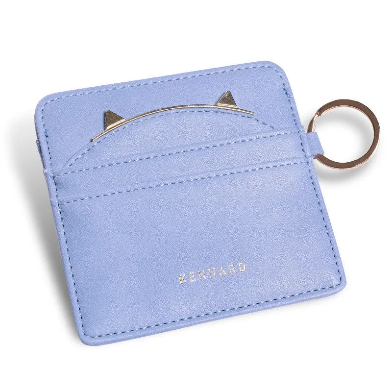 Cat Ear Cash Credit Card Wallet with Key Ring