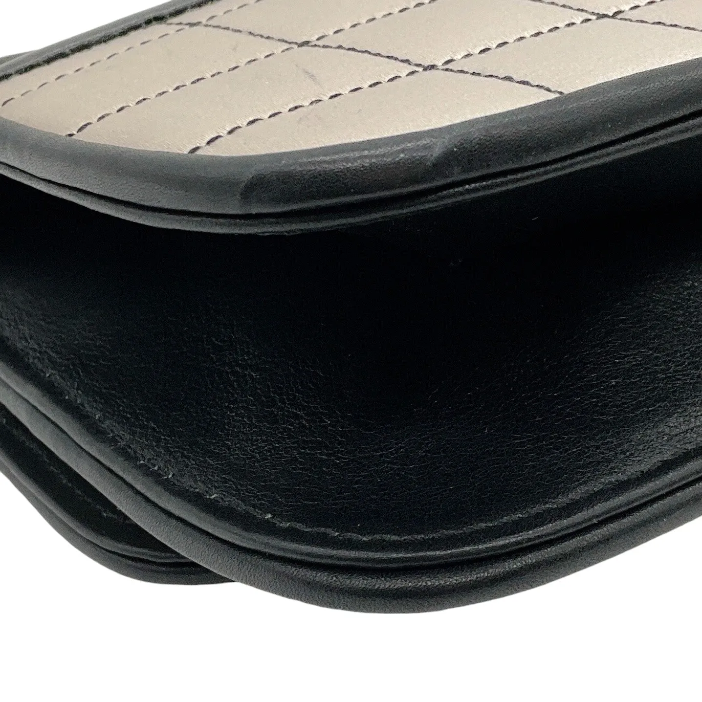 Chanel Beige / Black Mademoiselle Single Flap Bag