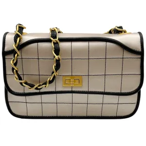 Chanel Beige / Black Mademoiselle Single Flap Bag