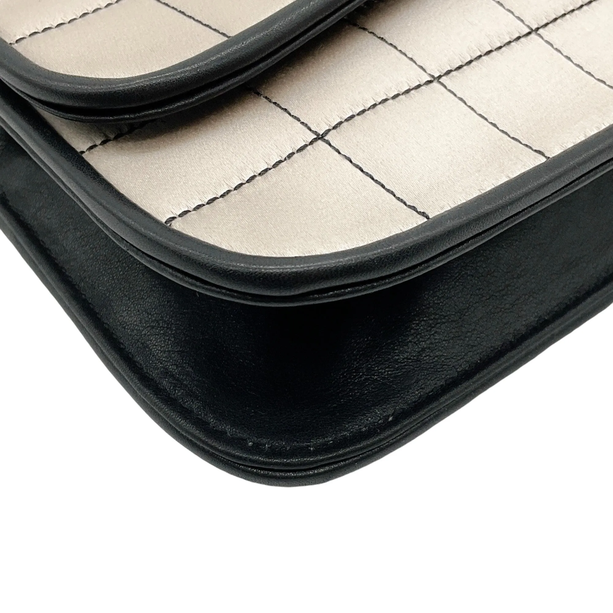 Chanel Beige / Black Mademoiselle Single Flap Bag