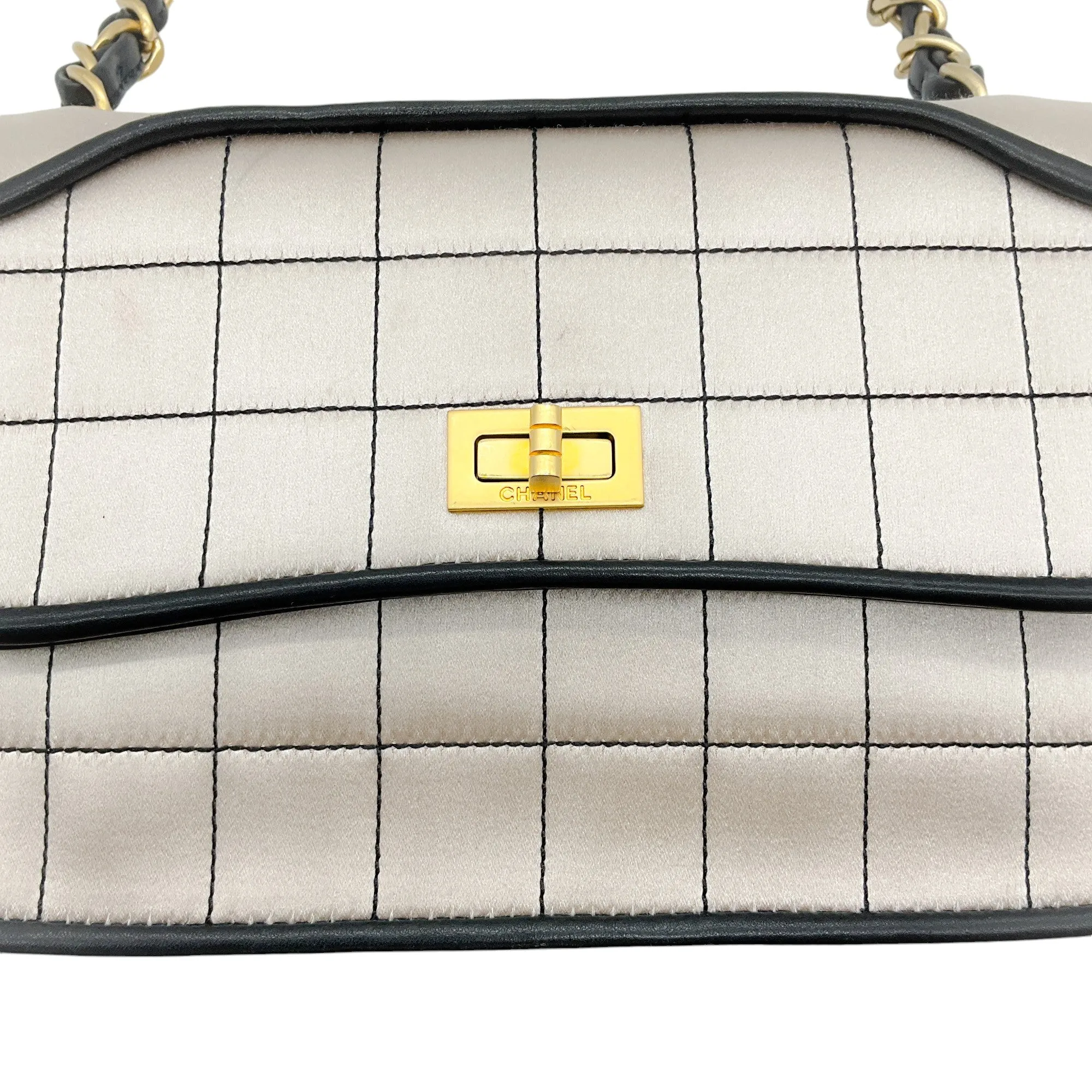 Chanel Beige / Black Mademoiselle Single Flap Bag