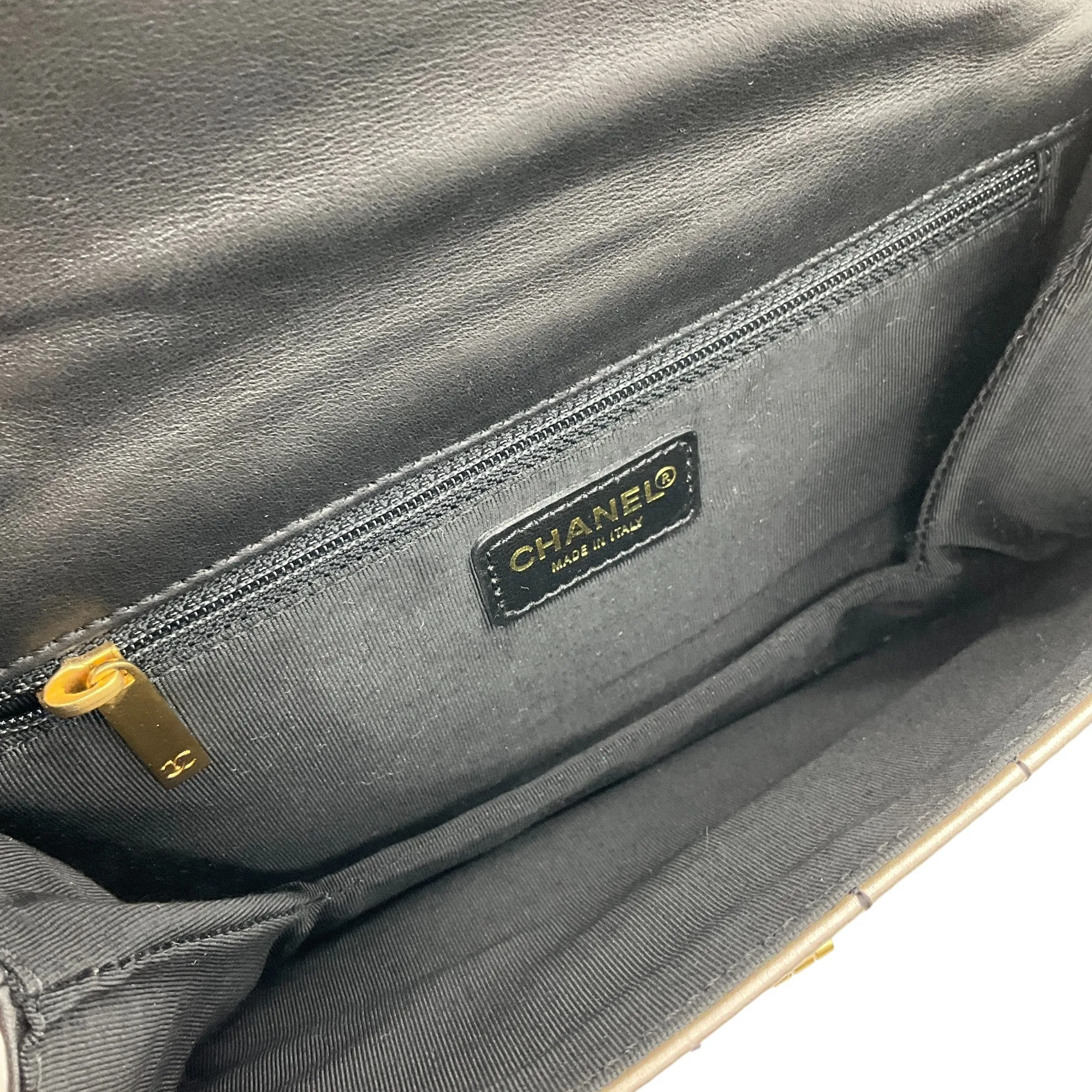 Chanel Beige / Black Mademoiselle Single Flap Bag