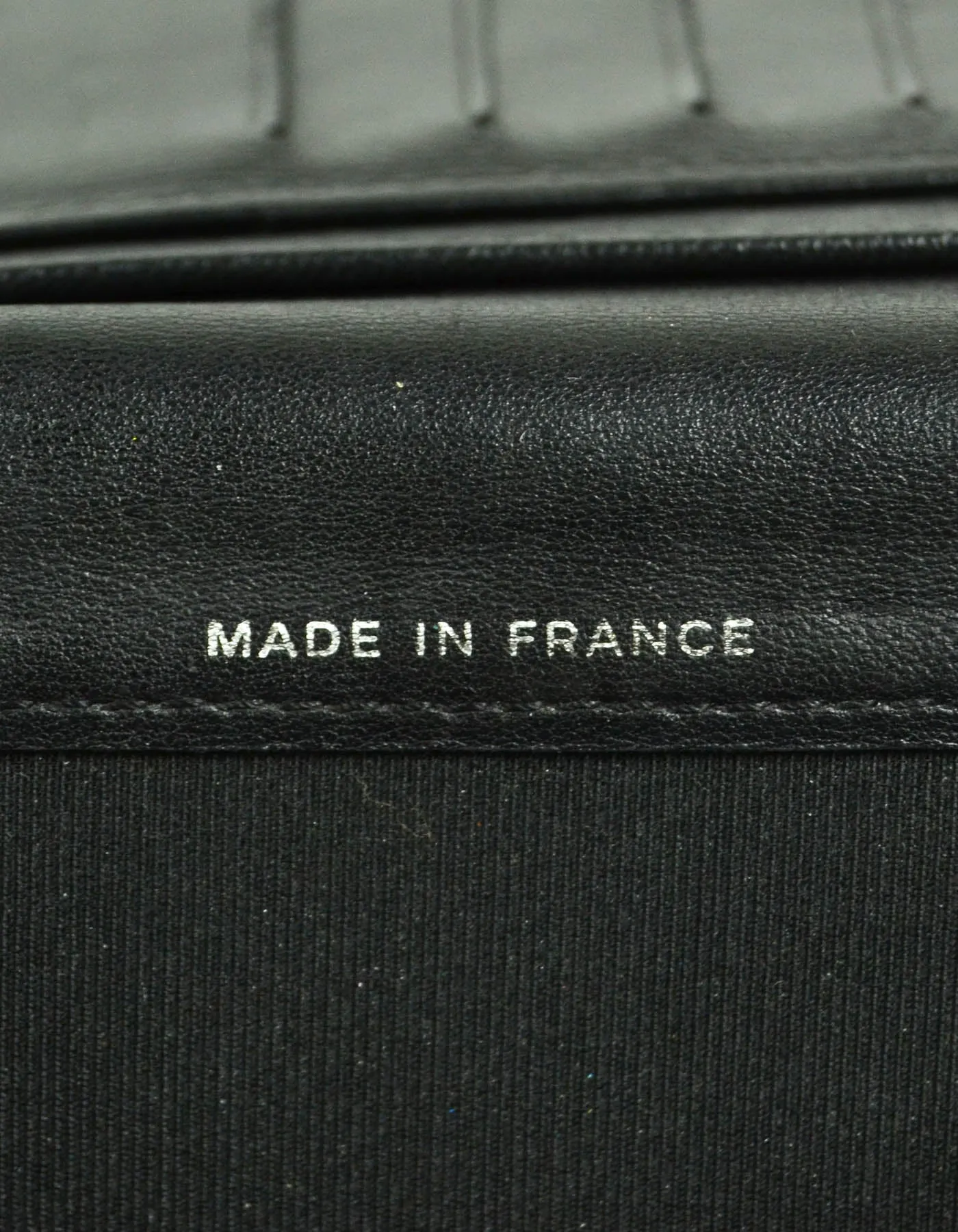 Chanel Black Lambskin Leather Quilted Yen Wallet