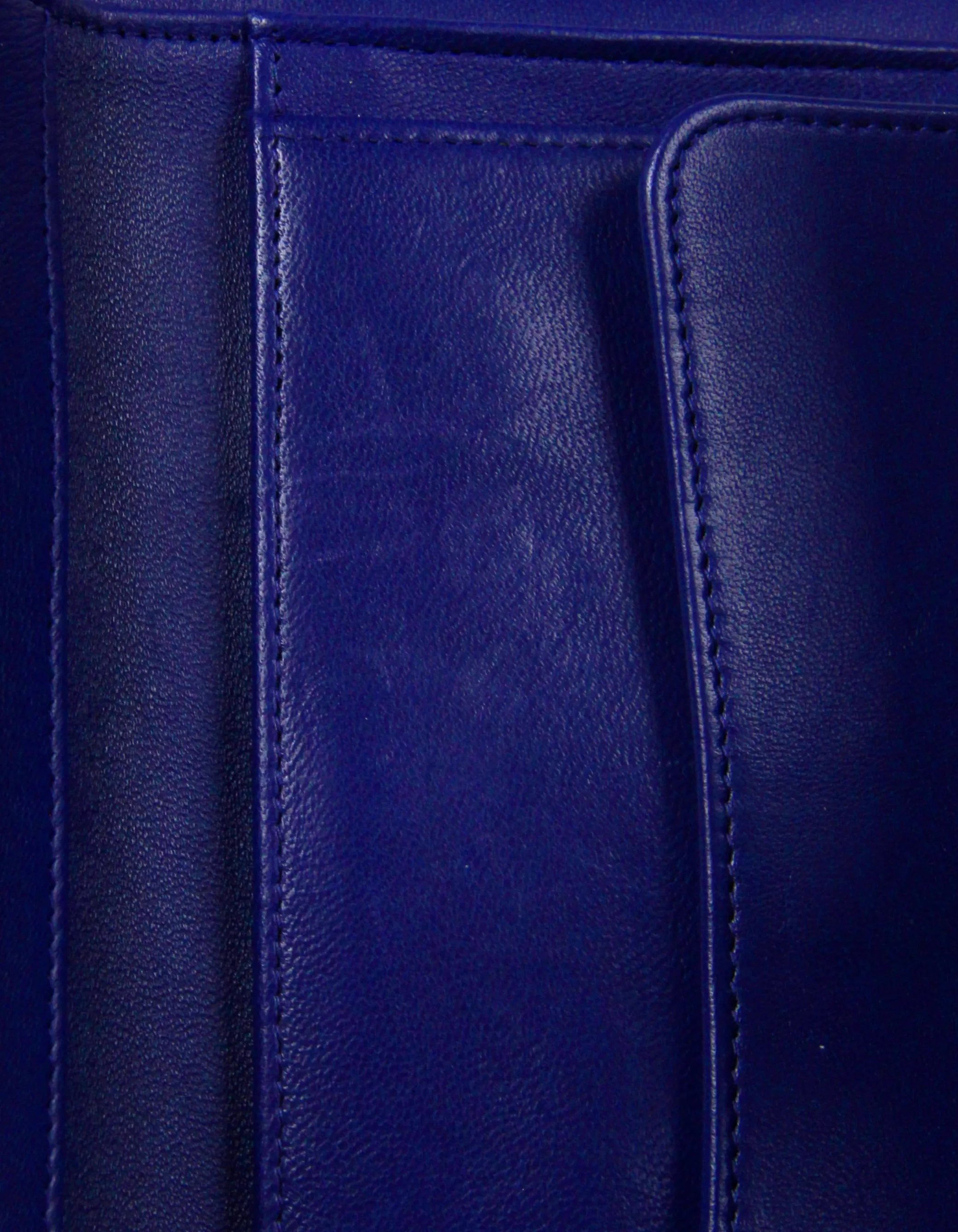 Chanel Blue Lambskin Quilted Large Gusset Flap Wallet