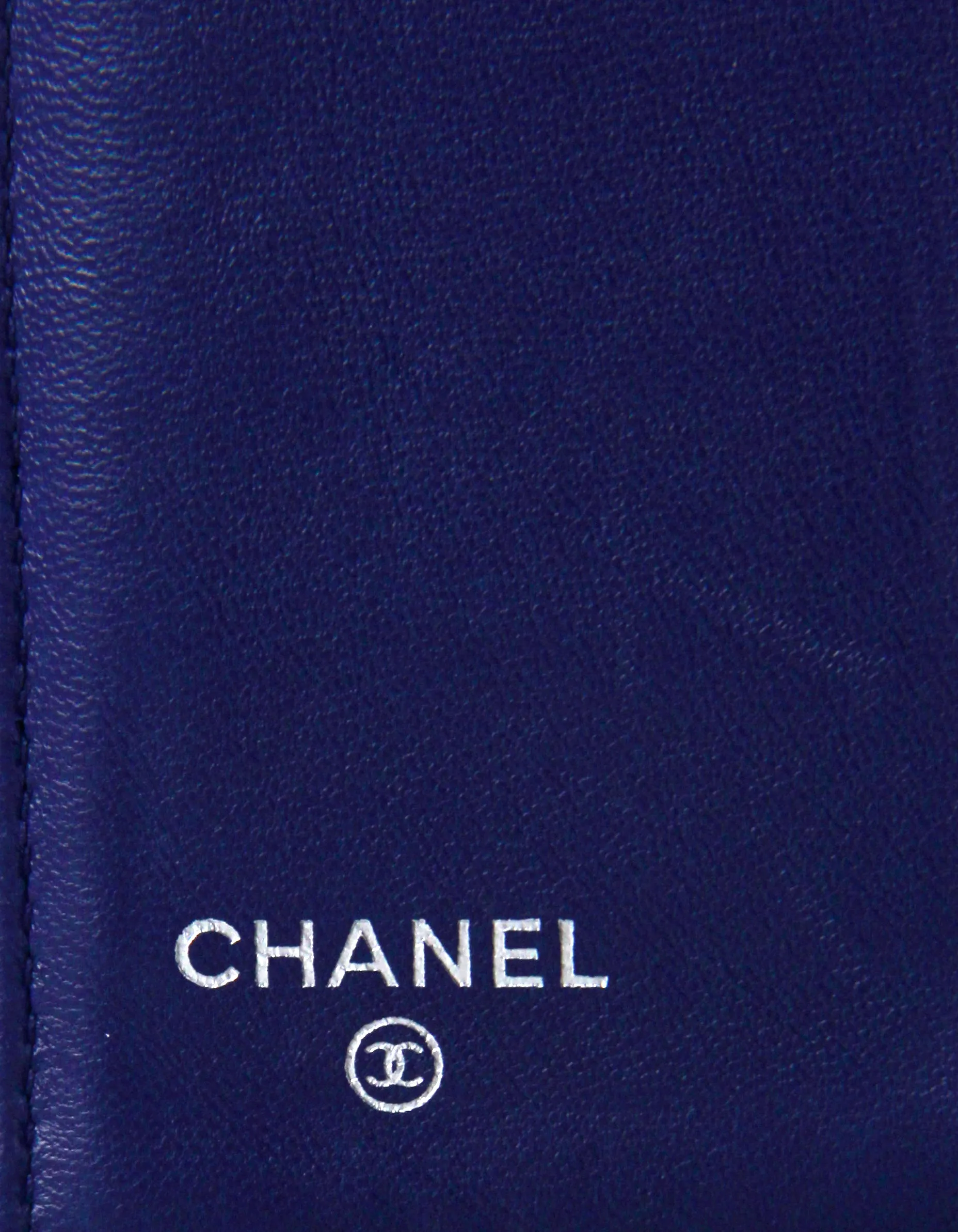 Chanel Blue Lambskin Quilted Large Gusset Flap Wallet