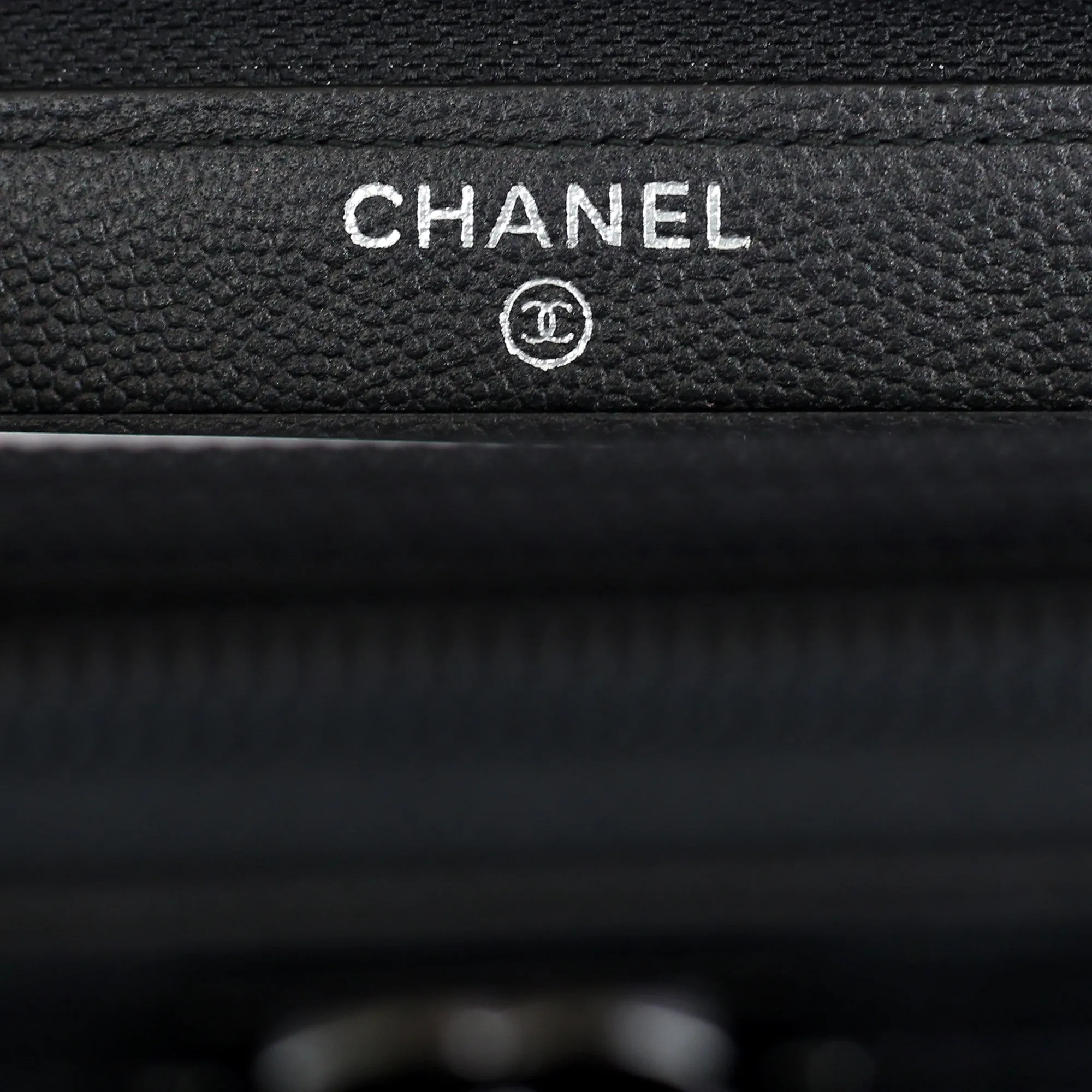 Chanel | So Black Caviar Boy Zip Wallet | Small/Medium