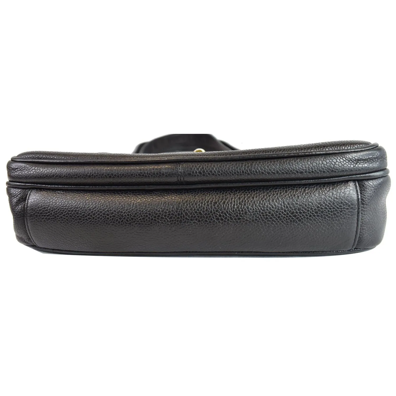 CHANEL Vintage Front Pocket Caviar Leather Tote Bag Black