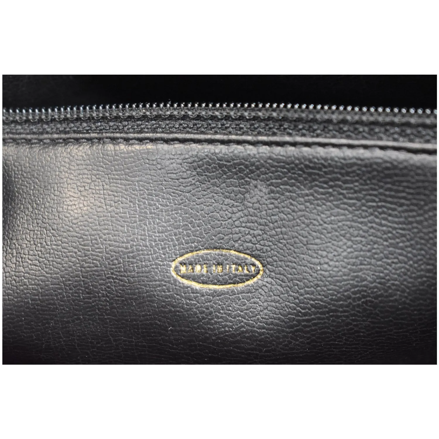 CHANEL Vintage Front Pocket Caviar Leather Tote Bag Black