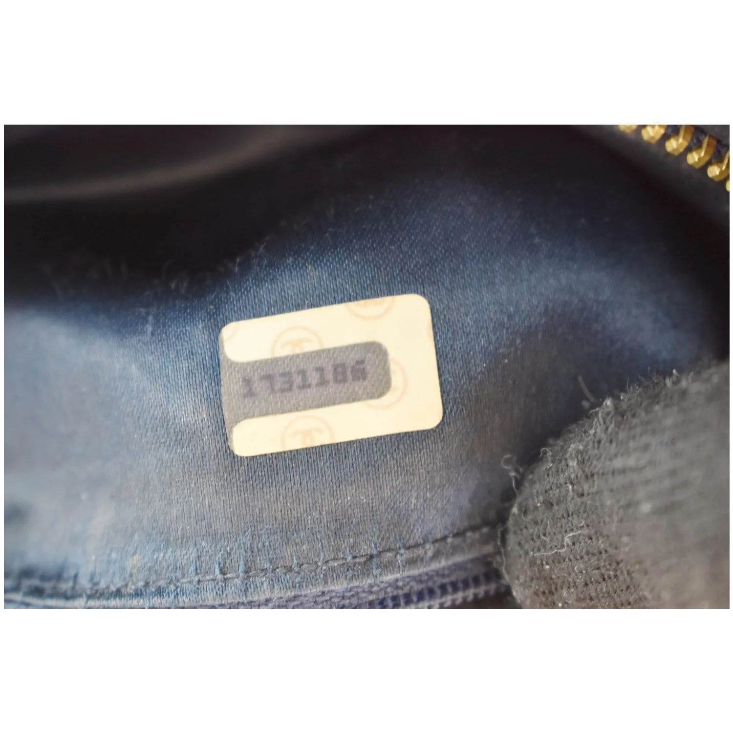 CHANEL Vintage Front Pocket Lambskin Leather Camera Bag Blue